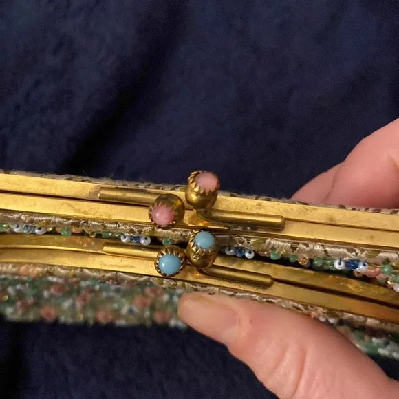 Vintage 60s Duizend-Gans Paris couture beaded clutch - Picture 7 of 16